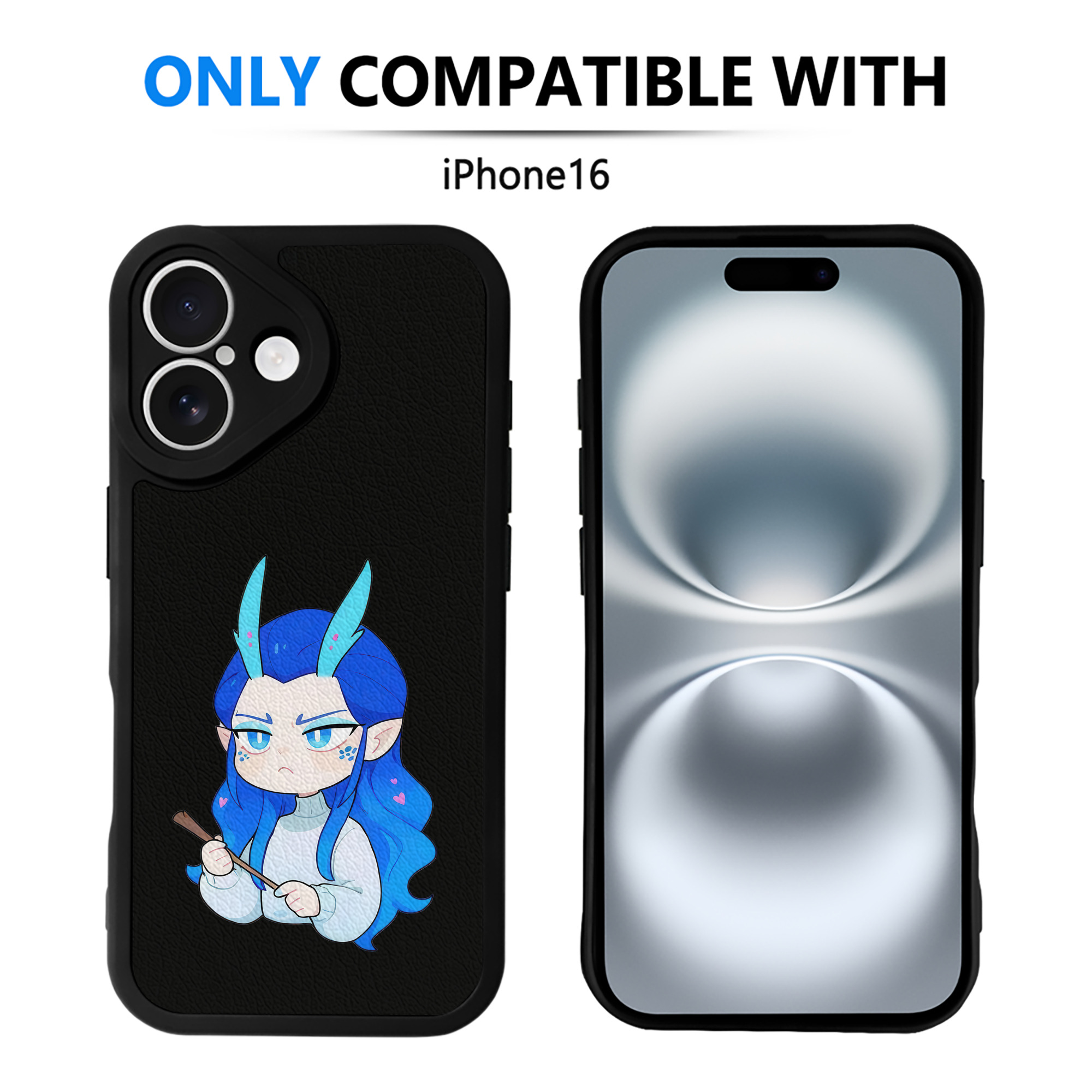 （画像用） Ne Zha 2 ナタ 魔童の大暴れ 【iPhone 16シリーズ対応】シリコンスマホケース（レザー調） 材質：シリコン